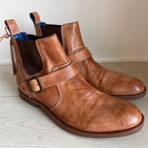 Bed Stu Men's Michelangelo Rustic Tan Leather Chelsea Boots Pullon Size 9